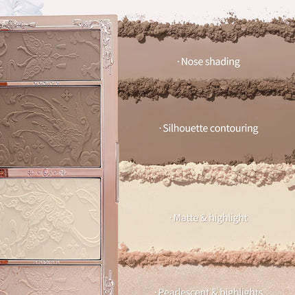 Flower Knows Butterfly Cloud Collar Collection Embossed Highlight & Contour Palette 16g