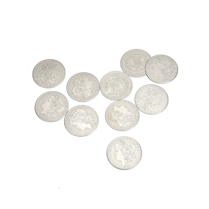 10 Palming Coins Morgan Dollar Version Super Thin Coin Magic Tricks Close up Magic Magia Magicians Prop Accessory Copy Coin