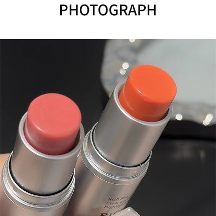 Rich Bear Highlighter Stick - Dewy Finish, Contour & Blush 3-in-1, Natural Glow with Fine Shimmer, Affordable Makeup Stick