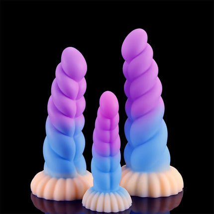 Silicone Soft Anal Toys Transparent Luminous Butt Plug 3 Size Adult Toys Tapon Anal Plug Braided Dilatador Anal Dildo Buttplug