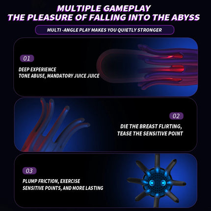 Penis Trainer Electric Shock Male Masturbator Penis Vibrator 10 Vibrating Modes Male Stroker 360°Wrapped Adult Sex Toys for Men