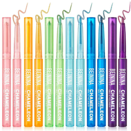 Shiny Chameleon Metallic Blue Eyeliner Gel Pen Eyeshadow Multicolor Eye Liner Pearlescent Polarized Glitter Eyes Pigment Makeup