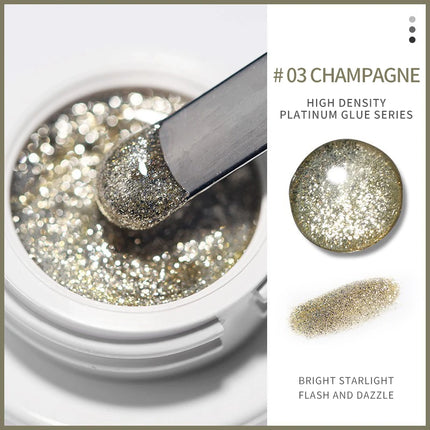 1Box Metallic Gel Gold Mirror Effect Gel Nail Polish French Nail Art Line/Flower Painting Gel Glitter UV Gel Nail Soak Off #8YQW