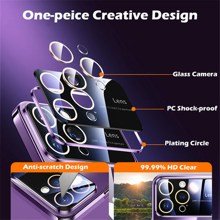 Luxury Plating Clear Hard PC Glass Lens Camera Protection Case For iPhone 17 Pro Max 16 15 13 11 12 14 Transparent Bumper Cover