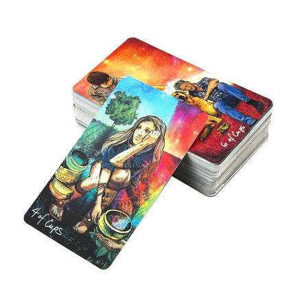 78pcs Light Prophet Tarot Cards 10.3×6cm English Oracle Card Divination Predicting the Future Board Game for Family & Party