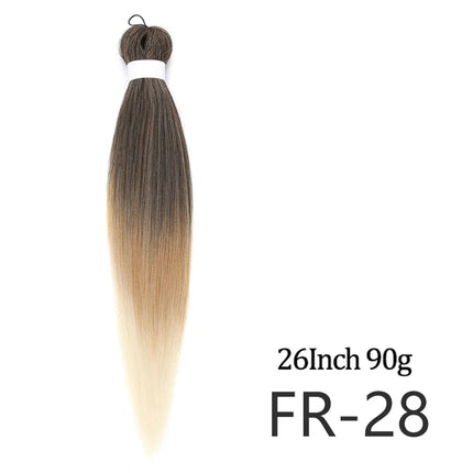Pre-stretched long braided hair 26-inch crochet braided hair synthetic African Ombre giant Xpression braided hair