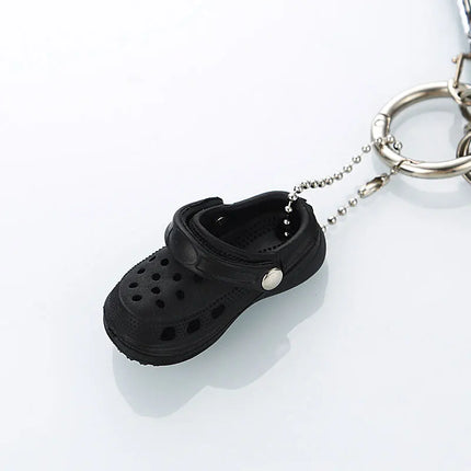 3D New Mini Shoes Shape Keychain PVC Shoe Charms For Clogs Accessories Women Beach Bag Sandals Buckle Pin DIY Jewelry Decoration