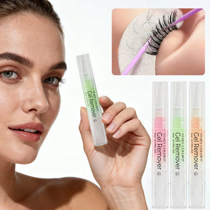 Eyelash remover pen  non irritating and alcohol free 5ml/0.17fl.oz  each easy to carry and use contain 3 flavor to choose
