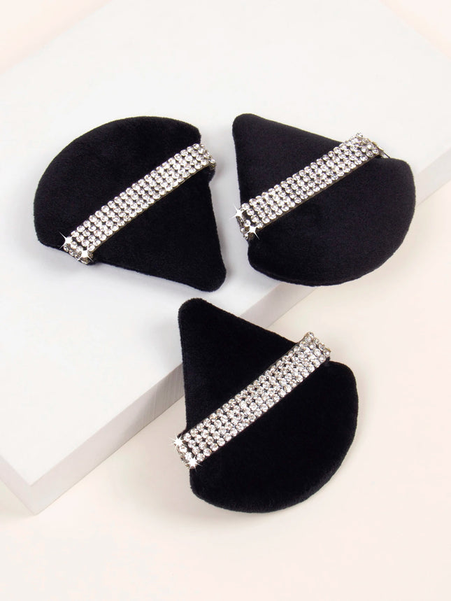 3 Piece Set Diamond Triangle Powder Puff Face Makeup Tool Sponge Velvet Soft Smooth Facial Beauty Makeup Sponge Cosmetics Accessories