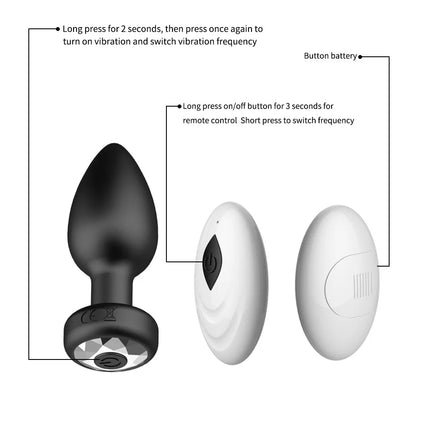 Anal Plug Vibrating Butt Plug, Adult Sex Toys 3PCS Silicone Anal Plugs, Anal Sex Toys with Remote Control 10 Vibrating Vibrator
