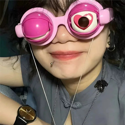 1Pairs Halloween Crazy Eyes Kids Funny Glasses Toy Novelty Creative Gag Prop Eyewear for Party Costume Joke Accessory