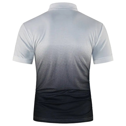 Summer Men's Polo Shirts CZ Ceska Zbrojovka Firearms Men's T-Shirts Short Sleeve Tees Gradient Color Mesh Cotton Lapel Tops S-5XL
