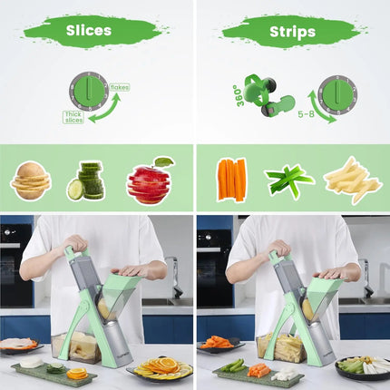 Multifunctional Vegetable Cutter Slicer Grater Manual Kitchen Shredder Slicing Tool Household Food Chopping Gadget Mandoline