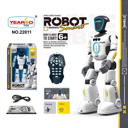 Yearoo Interactive Bionic Robot Gesture Remote Control Programmable Ai Sensing Singing Dancing Early Learning Kids Companion Toy