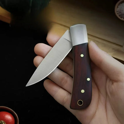 New Outdoor Foldable Wooden Fruit Knife for Home Kitchen, Portable Peeler for Fruits and Vegetables, Compact Travel Fruit Peeler