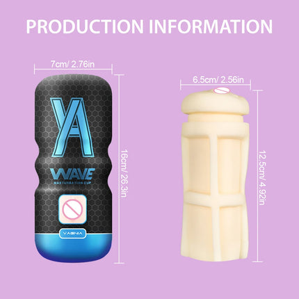 WAVE Powerful Sucking Masturbation Cup Realistic Anal Vagina Pocket Pussy Blowjob Massager Male Masturbator Sex Toys for Men 18+