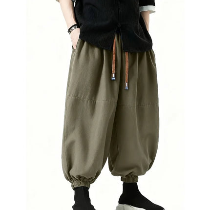 FGKKS Brand New Men Pants Fashion Korean Style Harem Loose Style Cotton Pants Male Outdoor Spring Man Solid Trousers