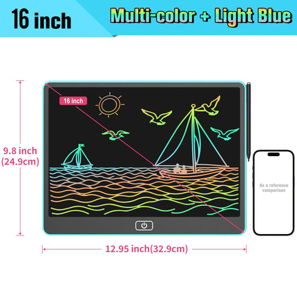 16-inch LCD Writing Board, Colorful Electronic Drawing Pad for Kids, Reusable Portable Writing Tablet, Perfect Educational Toys