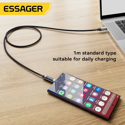 ESSAGER 240W USB C To Type C Cable PD3.1 6A Super Fast Charging Cable Type C For iPhone16 15 Xiaomi Samsung S23 Huawei Macbook