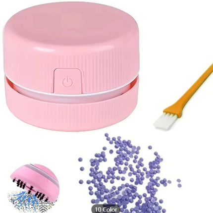 Stop Sweeping Crumbs! Portable USB Desk Vacuum for Keyboard & Tabletop. Quiet, Powerful, Gift-Ready