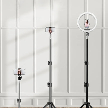 160cm Live Broadcast Tripod Landing Type Camera Anchor Selfie Light Frame Metal Thermometer Phone Holder