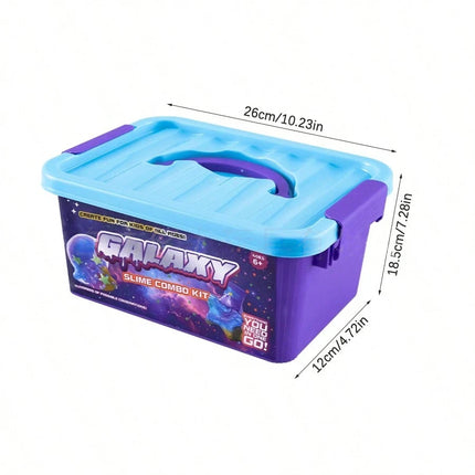 Magical Starry Sky DIY Slime Kit Fluffy Bubble Slime Fun Sensory Play Supplies for Kids Craft Party Birthday Gifts