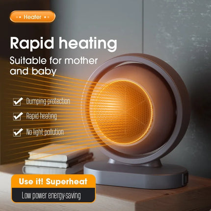 PTC Hot Air Heater Desktop Portable Blower Fan for Home Office Bathroom Personal Heating Electric Warmer