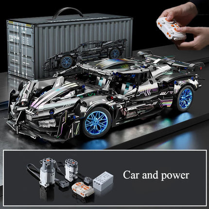 1:14 Building block racing DIY sports car building block toys Assemble brick car toys for children's birthday and Christmas gift