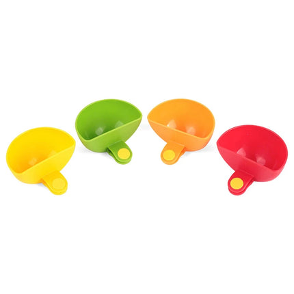 4Pcs/Set Kitchen Dipping Bowl Sauce Holder Hold Seasoning Dishes Dip Clip Bowl Plate Holder Assorted Colors Plate Clip Holders