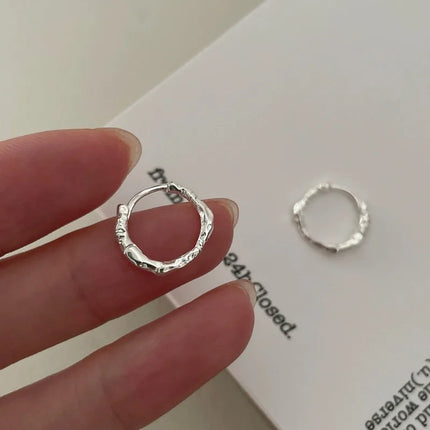 925 Sterling Silver Hoops Earrings for Women  Elegant Minimalist Round Circle Drop Earrings Design Party Wedding Jewelry Gifts