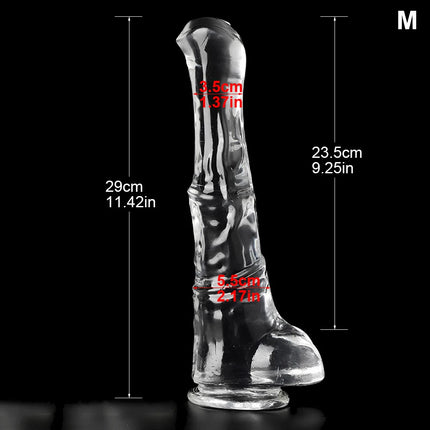 XXL Realistic Animal Dildo Big Horse Penis Transparent Suction Cup Dick Soft Jelly Anal Sex Toys For Women Vagina Orgasm Sexshop