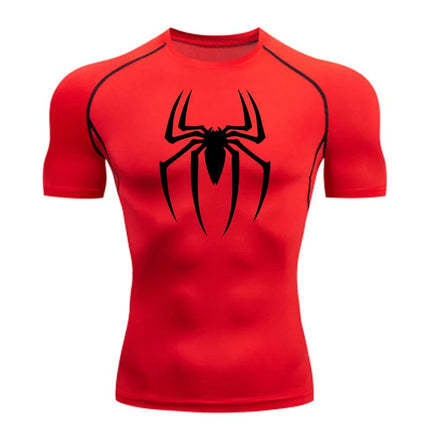 Men's Spider Print Sports Top - Quick-Dry Breathable / Men's Spider Print Sports Top - Quick-Dry Breathable