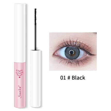 Ultra-Fine Small Brush Mascara Lengthen Eyelashes Curling Thick Waterproof Natural Black Brown Lashes Extension Korean Cosmetics