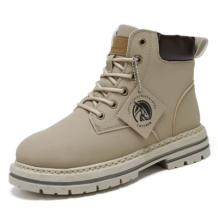 Men's Leather Ankle Boots - Classic Motorcycle Boots / Bottes en Cuir pour Hommes - Bottes Classiques de Moto