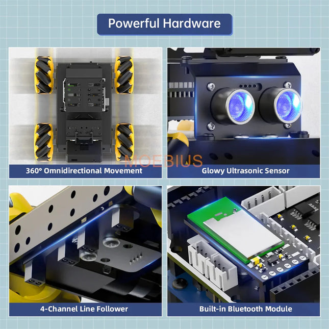 Hiwonder Miniauto Arduino Robot Car Omni Wheel AI Visual Recognition Tracking UNO Programming Robot Toys