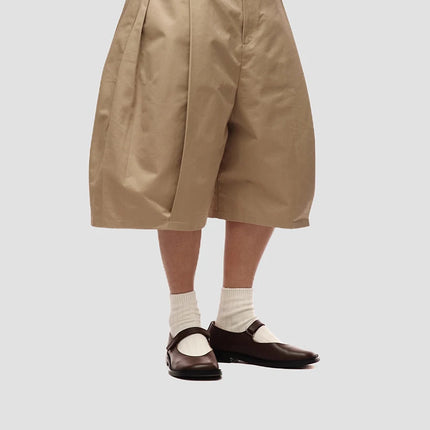 Mauroicardi Spring Summer Cool Baggy Casual Khaki Wide Leg Shorts for Men with Elastic Waist Loose Luxury Designer Clothes 2025