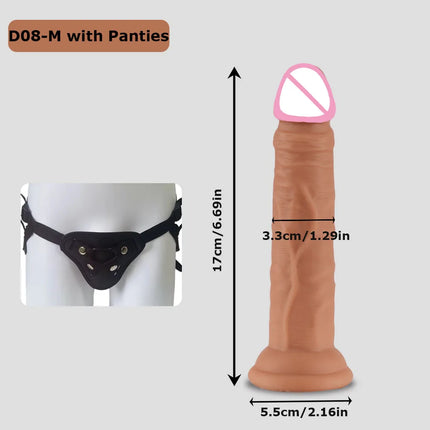 Harness Strap-On Dildo Set Wearable Realistic Silicone Dildos Masturbator Dick Vibrator Anal Penis Dildo Adult Sex Toy Supplies