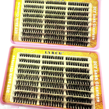 540Pcs 5D Fluffy 10-18mm Mix Lashes Cluster 30D-100DThick Eyelash D/CC Curl Individual Lashes DIY Lash Extensions Eyelashes