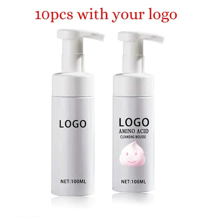 Custom Logo Camellia Cleansing Mousse Private Label 100ml Moisturizer Powerful Makeup Remover Foaming Amino Acid Unisex Cleanser