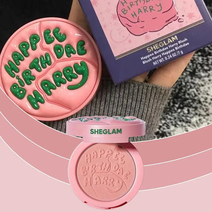 Cute Blusher Peach Milk Pink Cream 3D Embossed Girl's Blush Natural Cheek Tint Brighten Waterproof Matte Face Contouring Blush