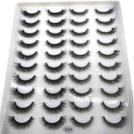2023 New 20 pairs natural long 3D mink false eyelashes fake lashes makeup kit Mink Lashes extension eye lashes short eyelashes