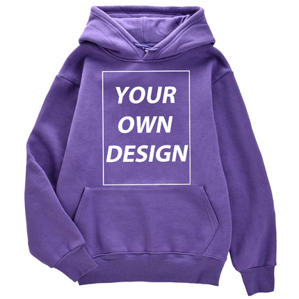 Customized DIY Print Men Woman Autumn Winter Hoodies Casual Classic Pullovers Simple Comfy Streetwear Soft Warm Sports Clothing