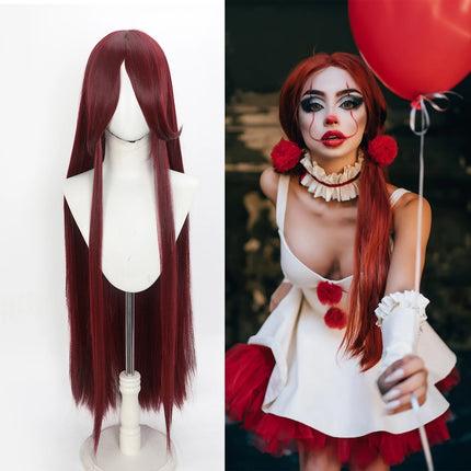 Long Straight Cosplay Wig 100CM Multiple Colors Pink Blonde Black Anime Costume Wig Universal Synthetic Cos Wig Daily Party Wig