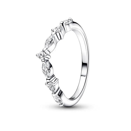 New 925 Sterling Silver Rings Stackable Infinite Silver shining Zircon Ring For Women Wedding Anniversary Birthday Jewelry Gift