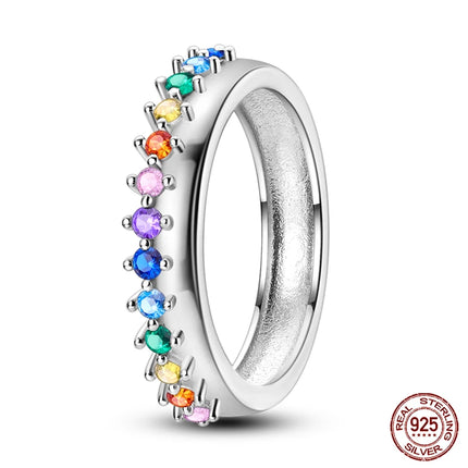 Fashion Original Luminous Firefly Rings 100% 925 Silver Eternal Heart-Shaped Zircon Rings Fine Wedding Engagement Jewelry Gifts