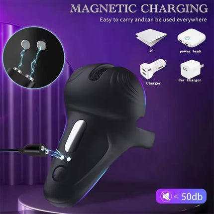 Penis Cock Ring Vibrator for Men Wireless Testicle Stimulator Male Remote Control Glans Massager Masturbator Sex Toy for Men 18+
