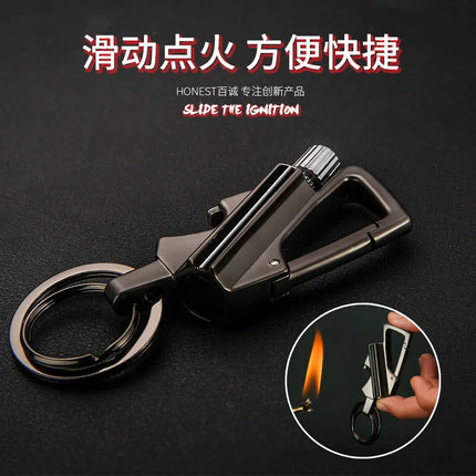 2026 New Multifunctional Match Kerosine Lighter Keychain Outdoor Waterproof Portable Igniter Smoking Accessories Gift Wholesale