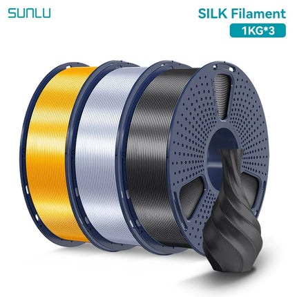 SUNLU 3KG 3D Printer Shiny Silk PLA Filament 1.75mm 1000g 3D Printer Neatly Wound 3D Filament for 3D Printer& 3D Pen