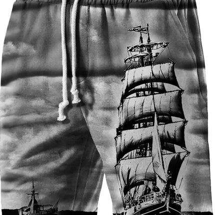 Men's Beach Pants Compass 3D Printed Shorts Men's Summer Breathable Shorts Fitness Street Shorts Men's Ropa Hombre