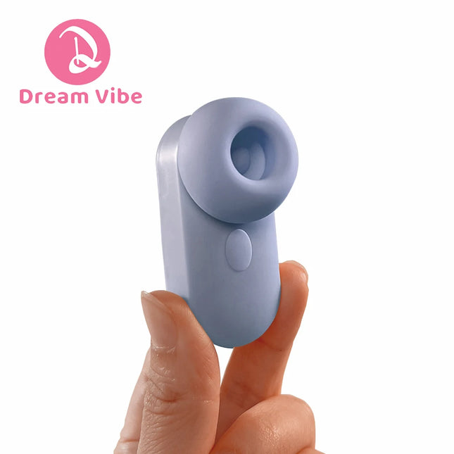Dream Vibe Echo 2-in-1 Mini Sucker Earphone-shaped Yellow Tapping and Sucking Vibrator Sex Toy for Women Nipple Clitoral Massager
